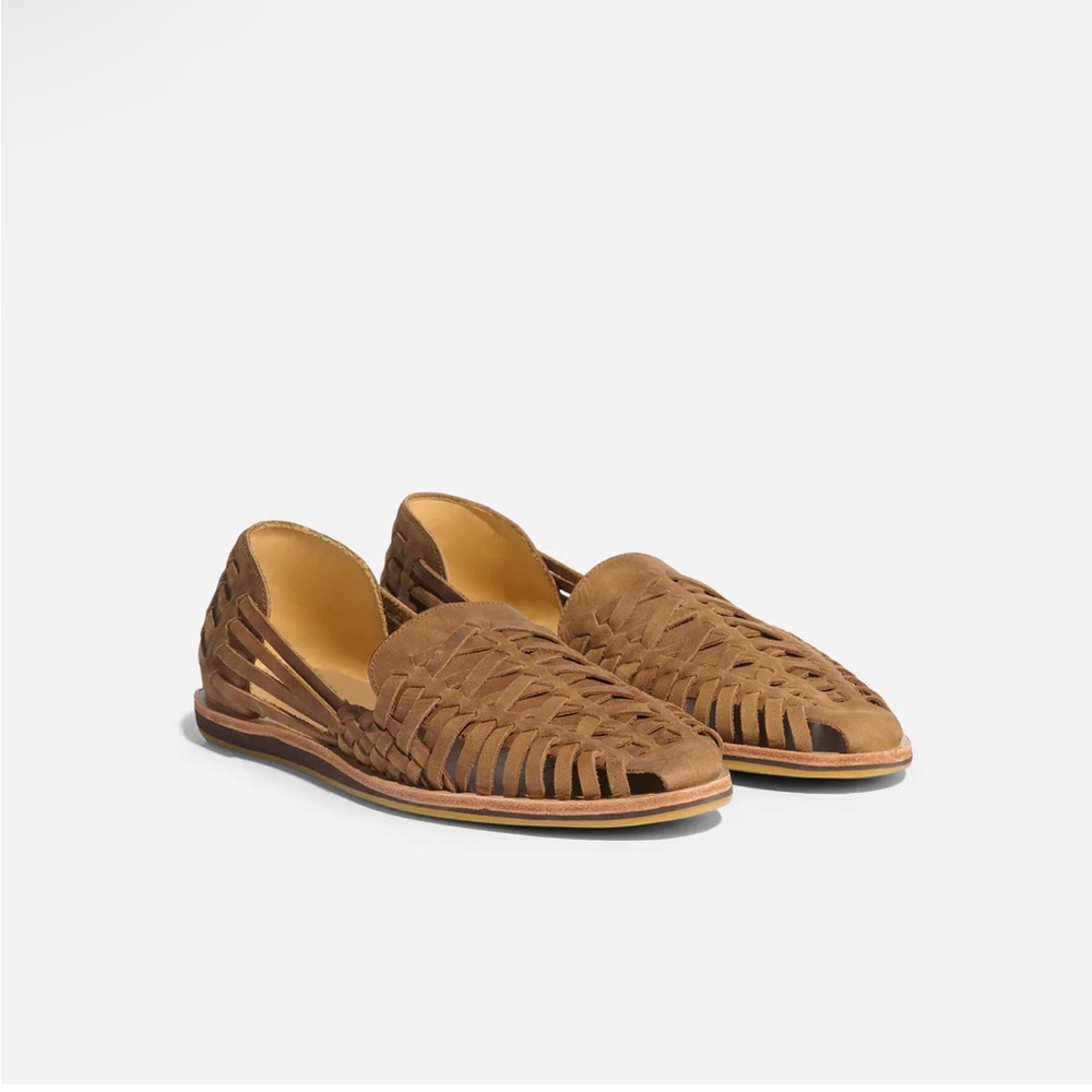 NEW Men’s Huarache Tobacco brown leather sandals NISOLO
